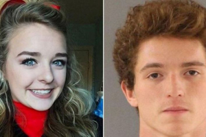 A Maryville College football player Riley Gaul (on right) was charged on Nov. 23, 2016, with first-degree murder for the shooting death of a 16-year-old cheerleader Emma Walker (on left). Walker had ended their romantic relationship in the last couple of weeks. Gaul tweeted a tribute to Walker and about God after the shooting.  <br/>New York Daily News