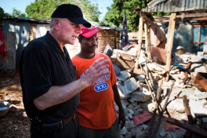 Franklin Graham traveled to Haiti on Feb. 5, 2010, to review the Samaritan's Purse relief efforts and assess the best plan for the organization's long-term commitment. <br/>Samaritan's Purse