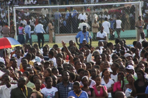 Haitians gather for the Festival of Hope with Franklin Graham on Sunday, Jan. 9, 2011. <br/>Billy Graham Evangelistic Association