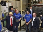 Trump visiting workers