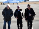 Virgin Group CEO Richard Branson (left) with Virgin Galactic CEO George Whitesides (middle). 
