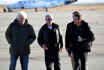 Virgin Group CEO Richard Branson (left) with Virgin Galactic CEO George Whitesides (middle). 