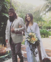 Rebecca walked down the aisle with her father, Willie Robertson <br/>Instagram