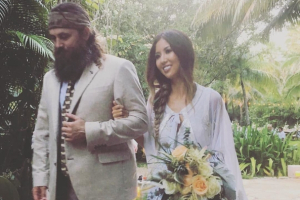 Rebecca walked down the aisle with her father, Willie Robertson <br/>Instagram
