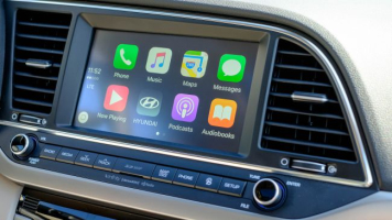 Apple CarPlay on a 2017 Hyundai Elantra. <br/>Techradar.