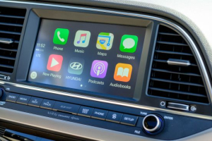 Apple CarPlay on a 2017 Hyundai Elantra. <br/>Techradar.