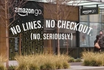 Amazon Go groceries promise "No lines and no checkout." 