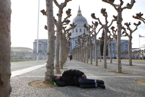 San Francisco now has 795 homeless people per 100,000 residents.  <br/>San Francisco Chronicle. 