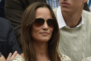 Pippa Middleton on Centre Court at the Wimbledon Tennis Championships in London, July 12, 2015. <br />
 <br/>Photo: REUTERS/Toby Melville