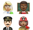 More professions expressed via new emojis.