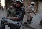 White Helmets, a volunteer rescue group working on the ground. 
