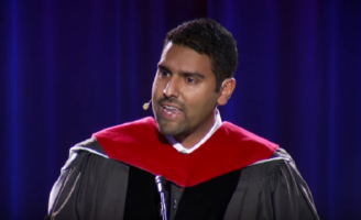Nabeel Qureshi giving the commencement address for the Class of 2016 at Biola University <br/>Biola University