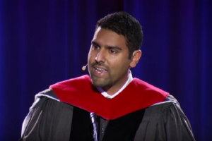 Nabeel Qureshi giving the commencement address for the Class of 2016 at Biola University <br/>Biola University