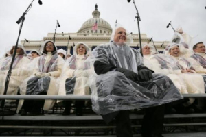 Members of the Mormon Tabernacle Choir await the inauguration ceremonies swearing in Donald Trump as the 45th president of the United States on Friday. <br/>Reuters 