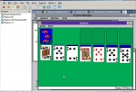 Solitaire in action during the Windows 3.1 era