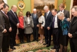 Gorsuch praying with Trump Pence