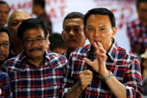 With the nearing Feb. 15 Jakarta gubernatorial polls, the world waits to see whether or not the country will pass the test for religious tolerance. And in the middle of it all stands Jakarta’s Christian governor Ahok, who says he’s just “happy” to have been placed in such position. Jakarta Governor Basuki Tjahaja Purnama, nicknamed Ahok. November 16, 2016 01:15am EST<br />
 <br/>Reuters/Darren Whiteside