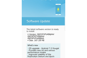 Late to the game, the Samsung Galaxy S7 and Galaxy S7 edge on Sprint finally pick up the Android 7.0 Nougat update.  <br/>User screenshot