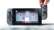 Voez, a lane-based rhythm game on the Nintendo Switch