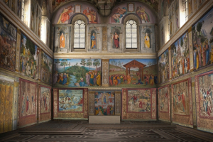 A new film entitled “Raphael – Prince of the Arts,” will feature 3D virtual reality construction of scenes such as the Sistine Chapel (shown here). <br/>Sky and Nexo Digital