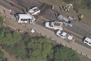 A dozen people are dead after a shuttle bus carrying members from First Baptist Chuch in New Braunfels collided with a pickup truck on Highway 83 near Garner State Park Wednesday afternoon. <br/>KREM-TV