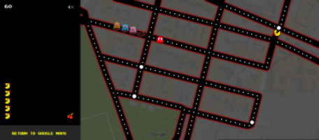 Watch Ms. Pac Man frolic around your neighborhood as she gobbles up those pills, fruit and the occassional ghost.  <br/>PC screengrab