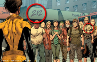 The number 212 is often used as a reference to the Muslim protest against the Christian governor of Jakarta on December 2, 2016, where 200,000 conservative Muslims rallied against Basuki Tjahaja Purnama. <br/>Marvel, X-Men Gold, Circled