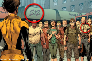 The number 212 is often used as a reference to the Muslim protest against the Christian governor of Jakarta on December 2, 2016, where 200,000 conservative Muslims rallied against Basuki Tjahaja Purnama. <br/>Marvel, X-Men Gold, Circled