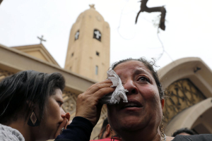 Bomb attacks on two Coptic churches holding Palm Sunday services in Egypt today killed at least 44 people and injured more than 100 others, according to reports.<br />
  <br/>Reuters