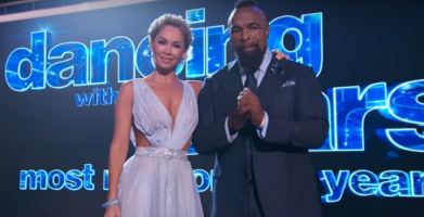 Mr. T and professional dancing partner Kym Herjavec waltzed to the song 