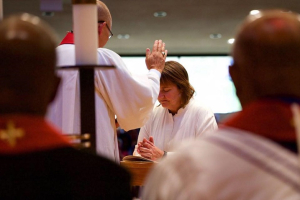 Karen Oliveto was consecrated as bishop of the Mountain Sky Area in July 2016. <br/>Facebook/Western Jurisdiction of the United Methodist Church