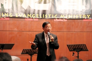 At the annual Showers of Blessing Evangelistic Ministries (SOBEM) vision-sharing and fund-raising dinner, James Chu, nicknamed ''Father of Chinese McDonalds <br/>Gospel Herald 