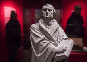 An exhibition for the Luther monument in Worms. <br/> AP Photo/Jens Meyer