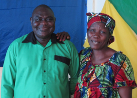 Rev. Nicolas Guérékoyamé-Gbangou and his wife Priscilla, in a 2014 photo. <br/>World Watch Monitor