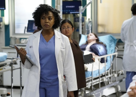 Dr. Stephanie Edwards says goodbye to Grey Sloan Memorial Hospital, marking actress Jerrika Hinton's final stint as a series regular on ABC's 