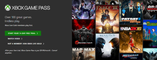This June 1st, experience a smorgasbord of video games with the all new Xbox One Game Pass. Think of it as a Netflix for video games. <br/>Screenshot