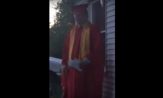 Seth Clark's graduation speech pulled for having too much Christian content. <br/>YouTube screengrab