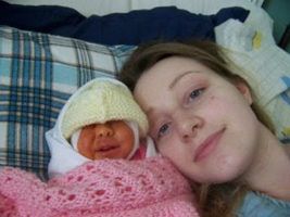 Myah Walker and Baby Faith, at nine weeks old.  <br/>Every Life Counts 