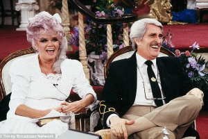 Late TBC co-founder Jan Crouch, pictured with her husband Paul, has been accused of covering up her granddaughter's rape. <br/>TBN