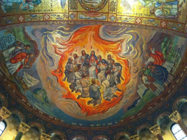 Pentecost signals the coming of fuller restoration and a greater celebration.<br />
 <br/>Wikipedia