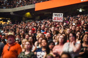 Thousands embraced Christianity at this year's Harvest America event. <br/>Harvest America