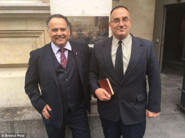 Overd (left), 53, and Stockwell (right), 51, were both found guilty of the public order offences in Bristol four months ago - but are pictured yesterday after winning their appeals. <br/>MailOnline