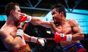 Jeff Horn (17-0-1, 11 KOs) upset Manny Pacquiao (59-7-2, 38 KOs) by unanimous decision to win the WBO world welterweight title Sunday at Suncorp Stadium in his hometown of Brisbane, Australia.  <br/>AP Photo