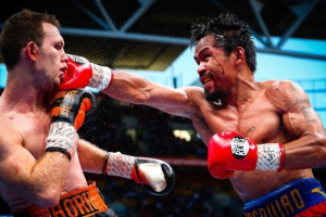 Jeff Horn (17-0-1, 11 KOs) upset Manny Pacquiao (59-7-2, 38 KOs) by unanimous decision to win the WBO world welterweight title Sunday at Suncorp Stadium in his hometown of Brisbane, Australia.  <br/>AP Photo