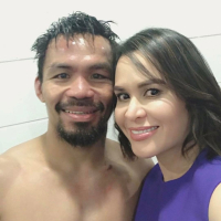 Manny Pacquiao pictured with his wife, Jinkee  <br/>Instagram