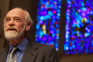 Eugene Peterson lectures at University Presbyterian Church in Seattle in May 2009.  <br/>Creative Commons