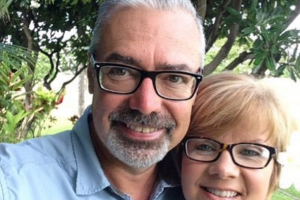 Former pastor Eddie Hilburn, 52, and his wife, Lisa. <br/>Twitter