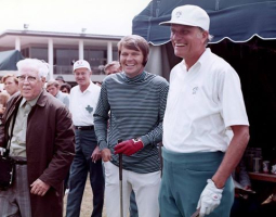 Billy Graham pictured with the late Glen Campbell in this undated photo. <br/>Facebook