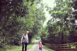 Indiana walks down a garden path <br/>Instagram