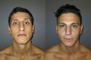Brothers Brandon Joseph Vielkind, 22, and Paul Vincent Vielkind, 24, of Riverside are charged with burglary and felony vandalism.  <br/>(Courtesy of Irvine PD)